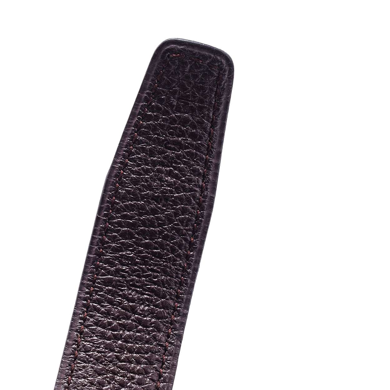 Hermes - Black / Dark Brown Calfskin Leather Belt